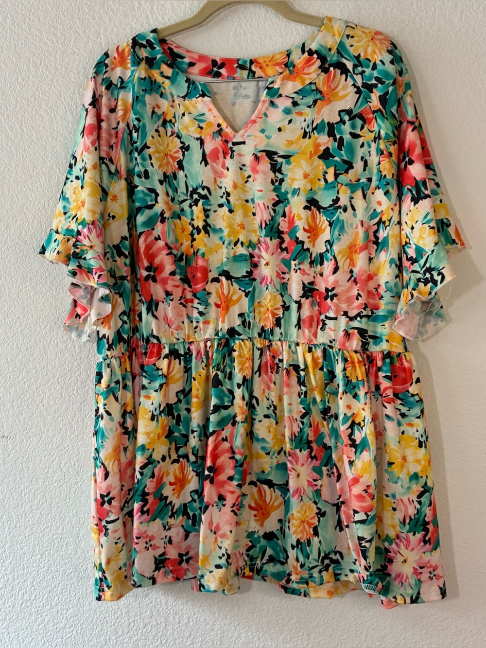 FLORAL BLOUSE, 1X